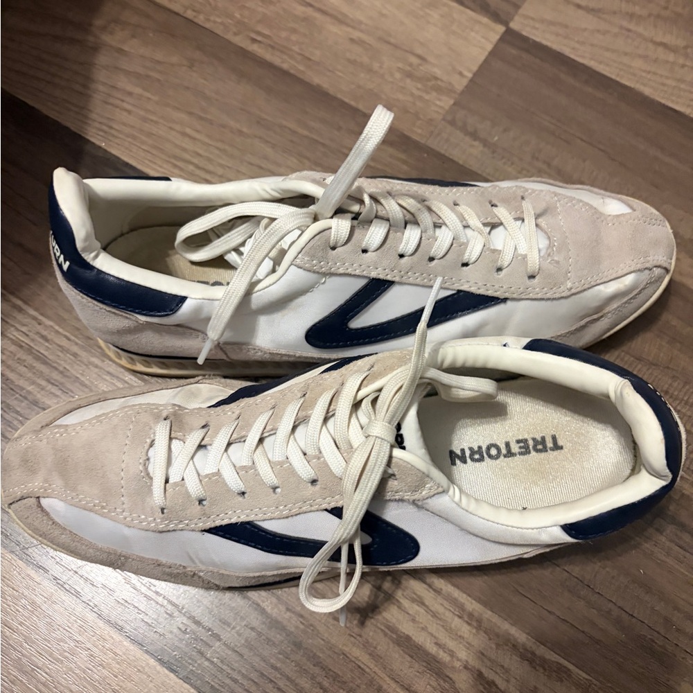 Tretorn Suede and Navy/White Casual Sneakers